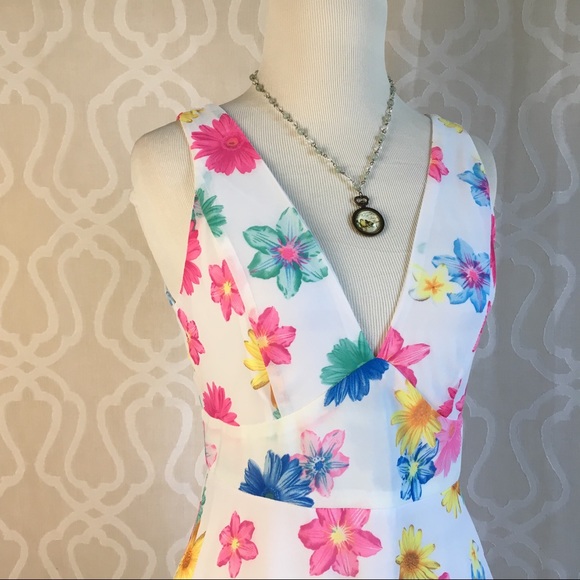 *LAST ONE* Spring Floral Chiffon Dress - Picture 2 of 7